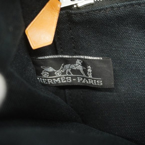 Hermes Tote Bag Foult PM Canvas Black Women's - Picture 5 of 14